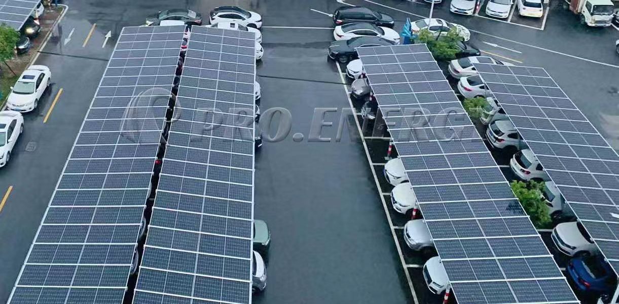 2MW-Type IV Carbon Steel Solar Carport Solution in China