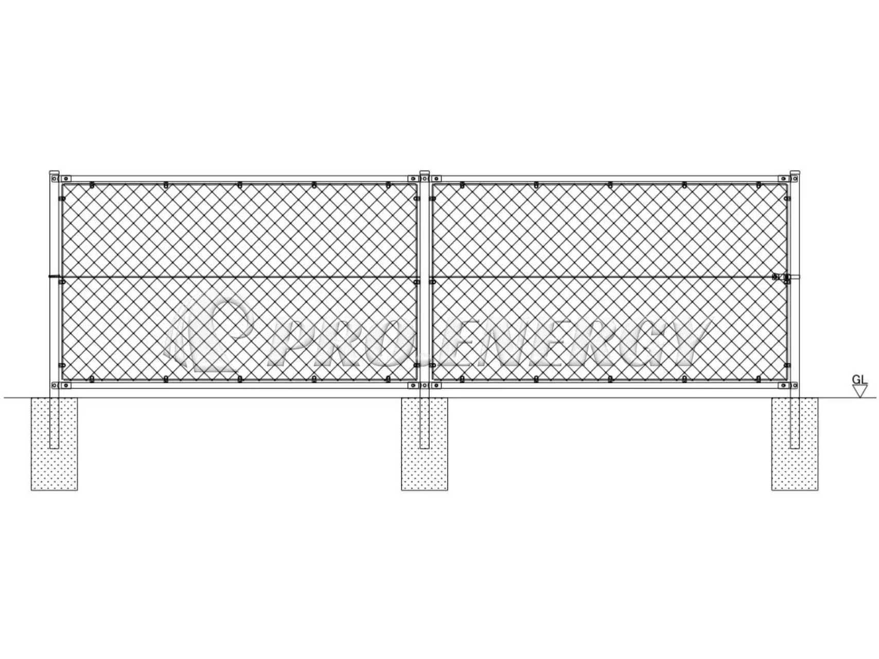 Residential framed chain link fencing