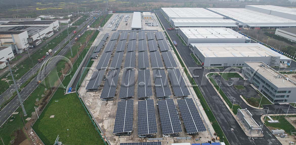 4MWp Carbon Steel Solar Carport Mounting System