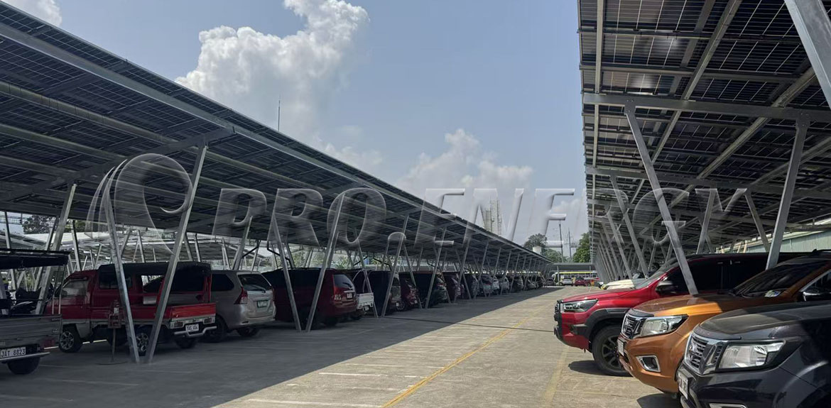 1.5MWp Type IV Hot-Dip Galvanized Solar Carport Mounting System