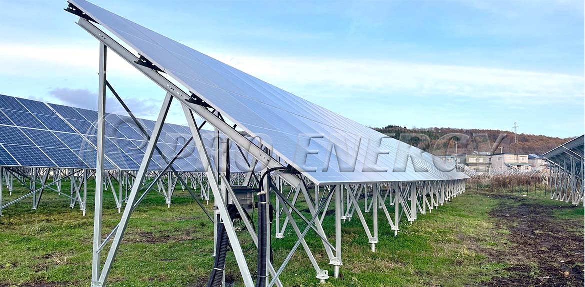 Aluminum Double Post Ground Solar Mounting Solution