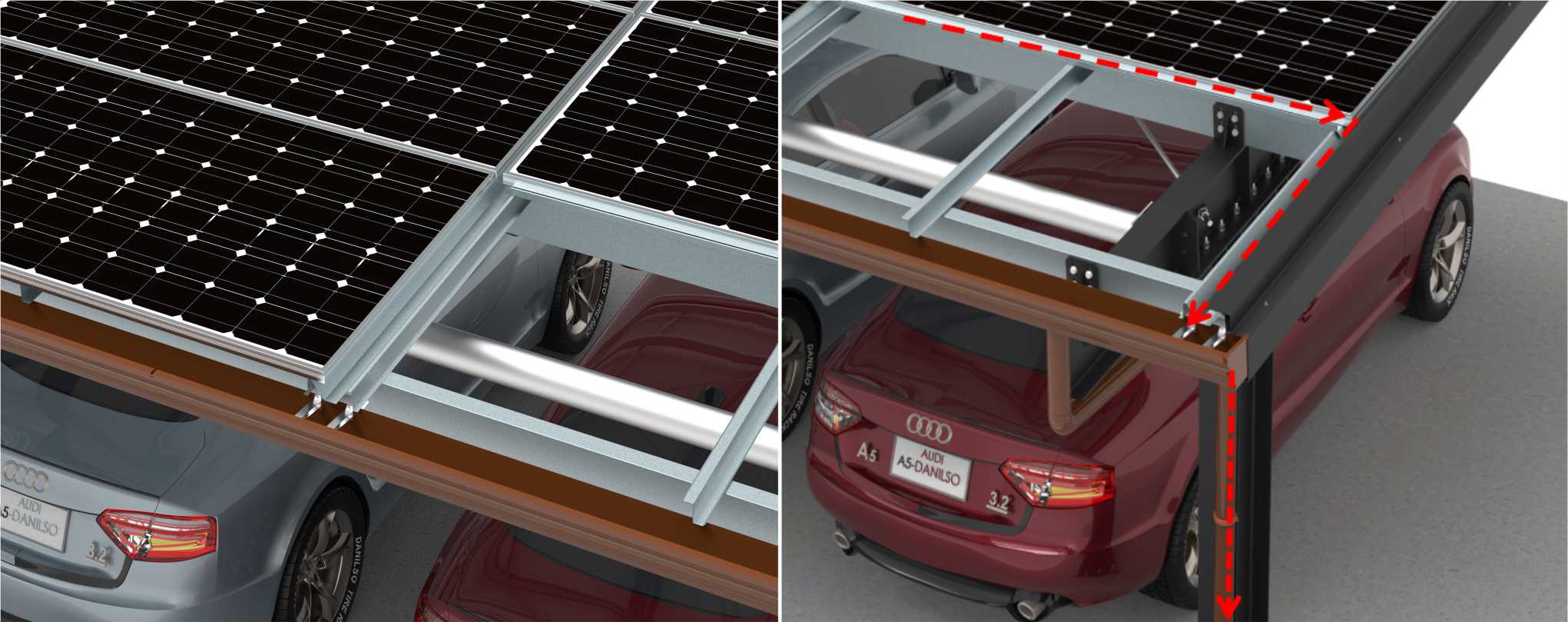 Waterproof Solar Carport Mounting Bracket System Waterproof Solar Carport Mounting Bracket System