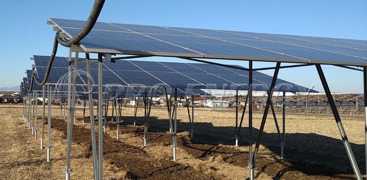 Elevated Solar Agricultural Shed Mounting System