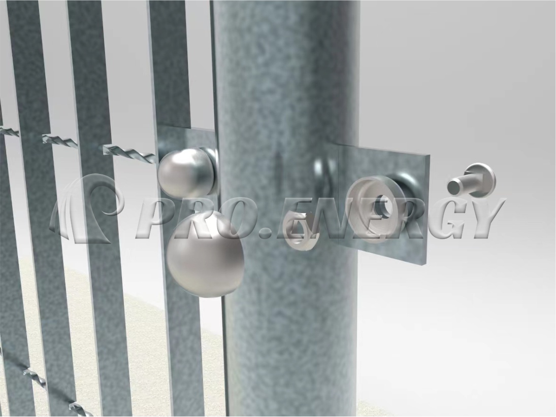 Anti-theft bolts for solar security fence