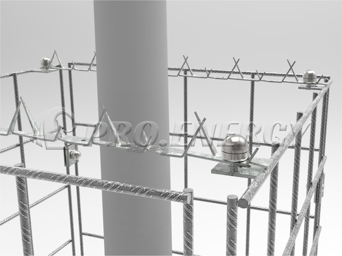 Utility pole anti-theft mesh guard Utility pole anti-theft mesh guard
