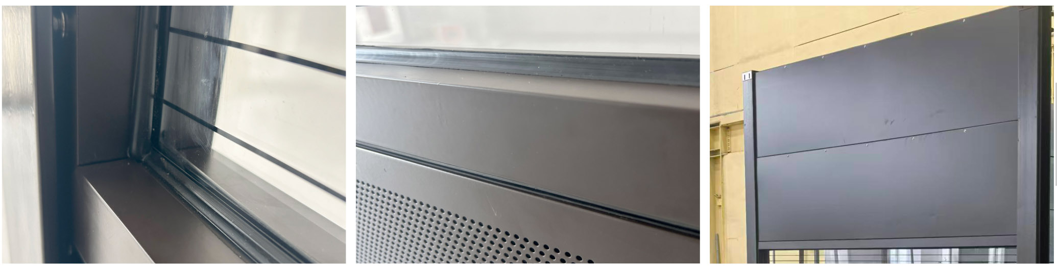 Close‑up of acrylic transparent noise reduction sound barrier panel