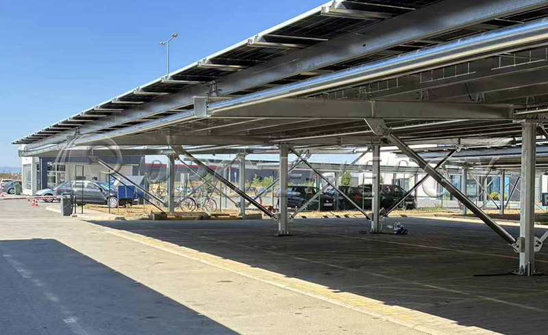 Main Structure of PROFENCE.ENERGY’s Large-Scale Carport Mounting System for MINTH Group’s Serbian Plant Completed