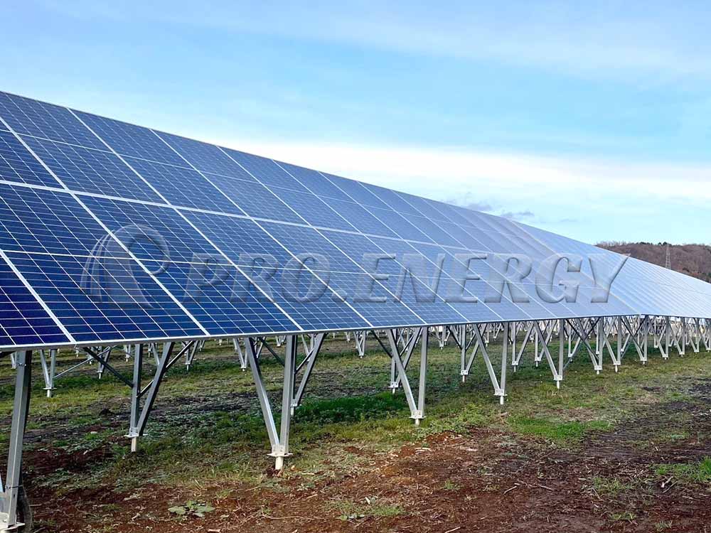 ZAM ground-mount PV racking system for Hokkaido Japan solar project, grass site solar panel mounting structure ZAM ground-mount PV racking system for Hokkaido Japan solar project, grass site solar panel mounting structure
