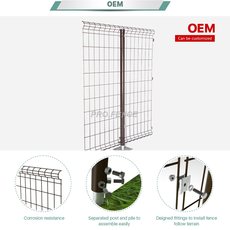 C-shaped welded mesh fence