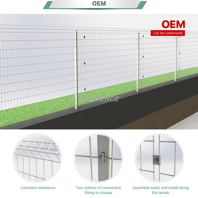 L-shaped welded wire mesh fence